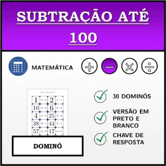 Dominó: Subtração até 100