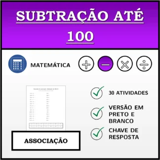 Exercício de associação: Subtração até 100