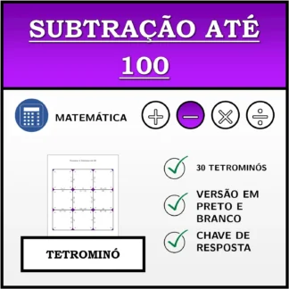 Tetromino: Subtração até 100