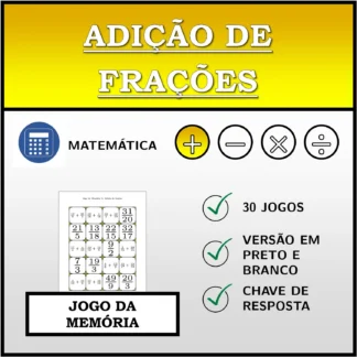 Jogo da memória: Adição de frações