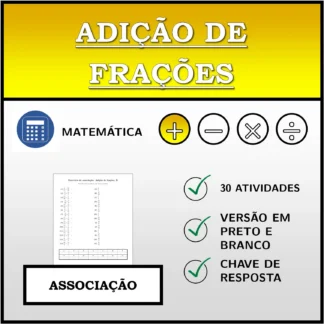 Exercício de associação: Adição de frações