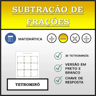 Tetromino: Subtração de frações