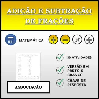 Exercício de associação: Adição e subtração de frações