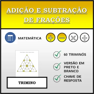 Trimino: Adição e subtração de frações