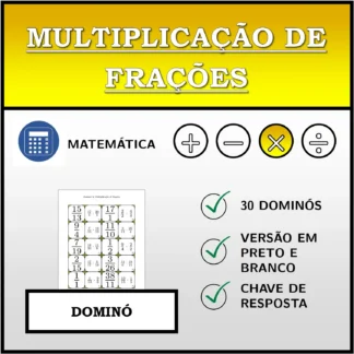 Dominó: Multiplicação de frações