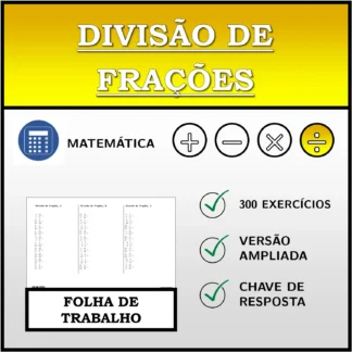 Folha de trabalho: Divisão de frações