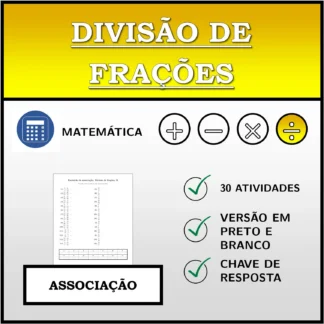 Exercício de associação: Divisão de frações