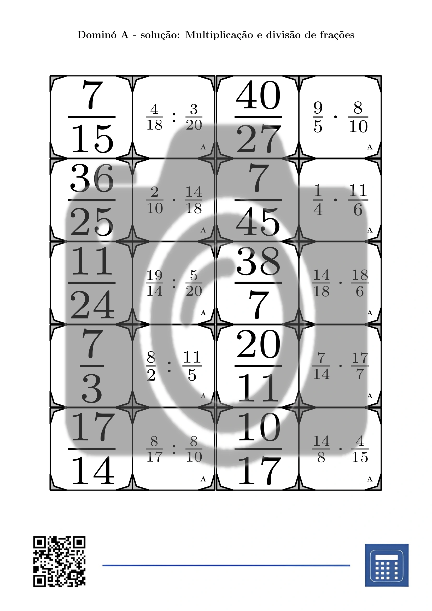 Dominó: Multiplicação e divisão de frações - Image 4