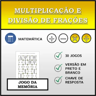 Jogo da memória: Multiplicação e divisão de frações