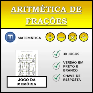 Jogo da memória: Aritmética de frações
