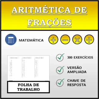 Folha de trabalho: Aritmética de frações