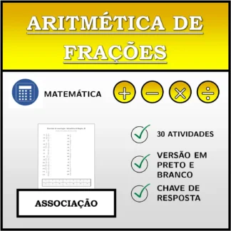 Exercício de associação: Aritmética de frações