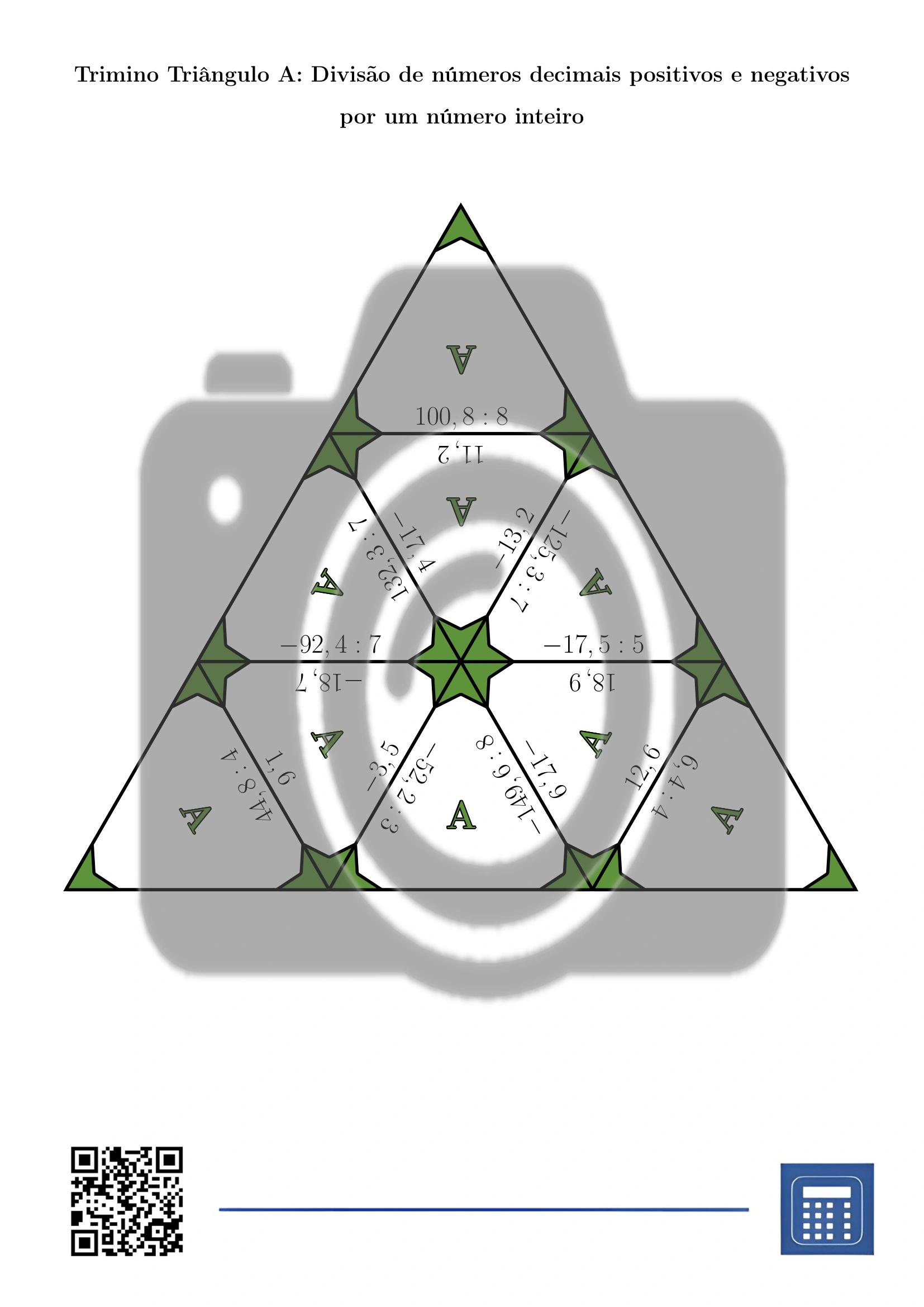 Trimino: Divisão de números decimais positivos e negativos por um número inteiro - Image 2