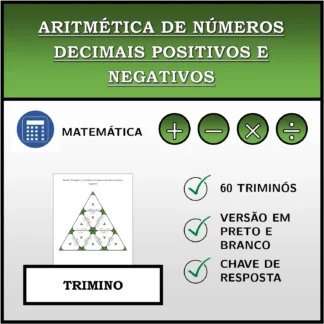 Trimino: Aritmética de números decimais positivos e negativos
