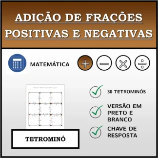 Tetromino: Adição de frações positivas e negativas