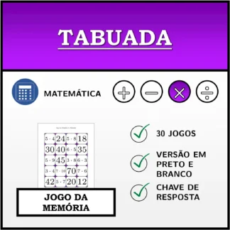 Jogo da memória: Tabuada