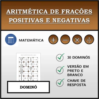 Dominó: Aritmética de frações positivas e negativas
