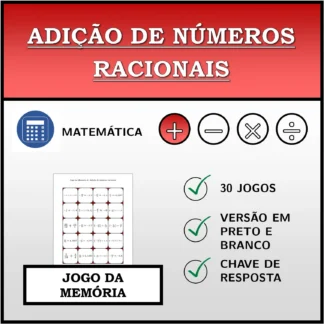 Jogo da memória: Adição de números racionais
