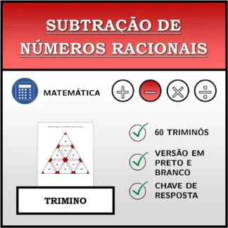 Trimino: Subtração de números racionais