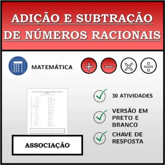 Exercício de associação: Adição e subtração de números racionais