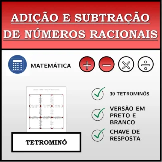 Tetromino: Adição e subtração de números racionais