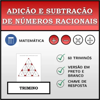 Trimino: Adição e subtração de números racionais