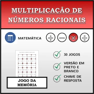 Jogo da memória: Multiplicação de números racionais