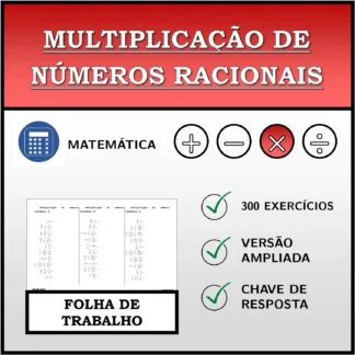 Folha de trabalho: Multiplicação de números racionais