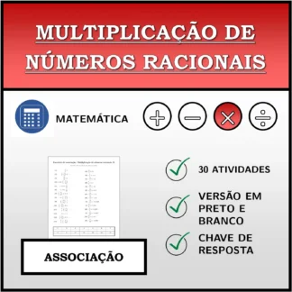 Exercício de associação: Multiplicação de números racionais
