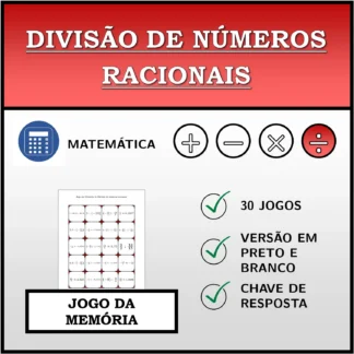 Jogo da memória: Divisão de números racionais