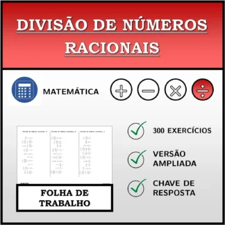 Folha de trabalho: Divisão de números racionais