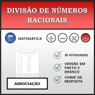 Exercício de associação: Divisão de números racionais