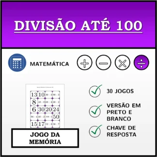 Jogo da memória: Divisão até 100