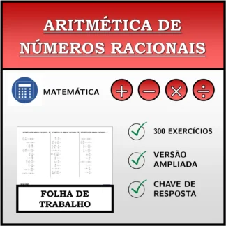 Folha de trabalho: Aritmética de números racionais