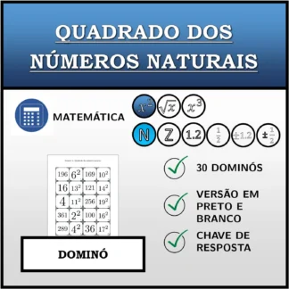 Dominó: Quadrado dos números naturais