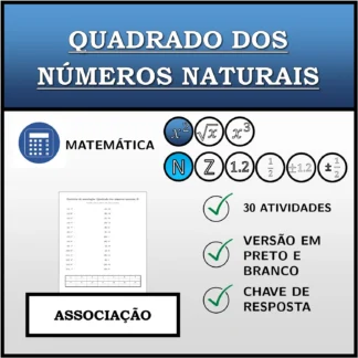 Exercício de associação: Quadrado dos números naturais