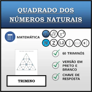 Trimino: Quadrado dos números naturais