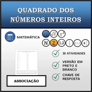 Exercício de associação: Quadrado dos números inteiros
