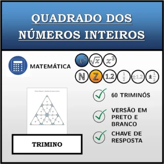 Trimino: Quadrado dos números inteiros