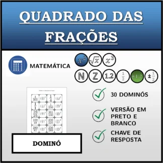 Dominó: Quadrado das frações