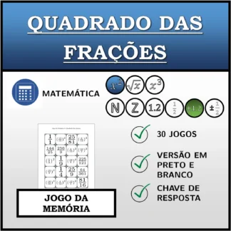 Jogo da memória: Quadrado das frações