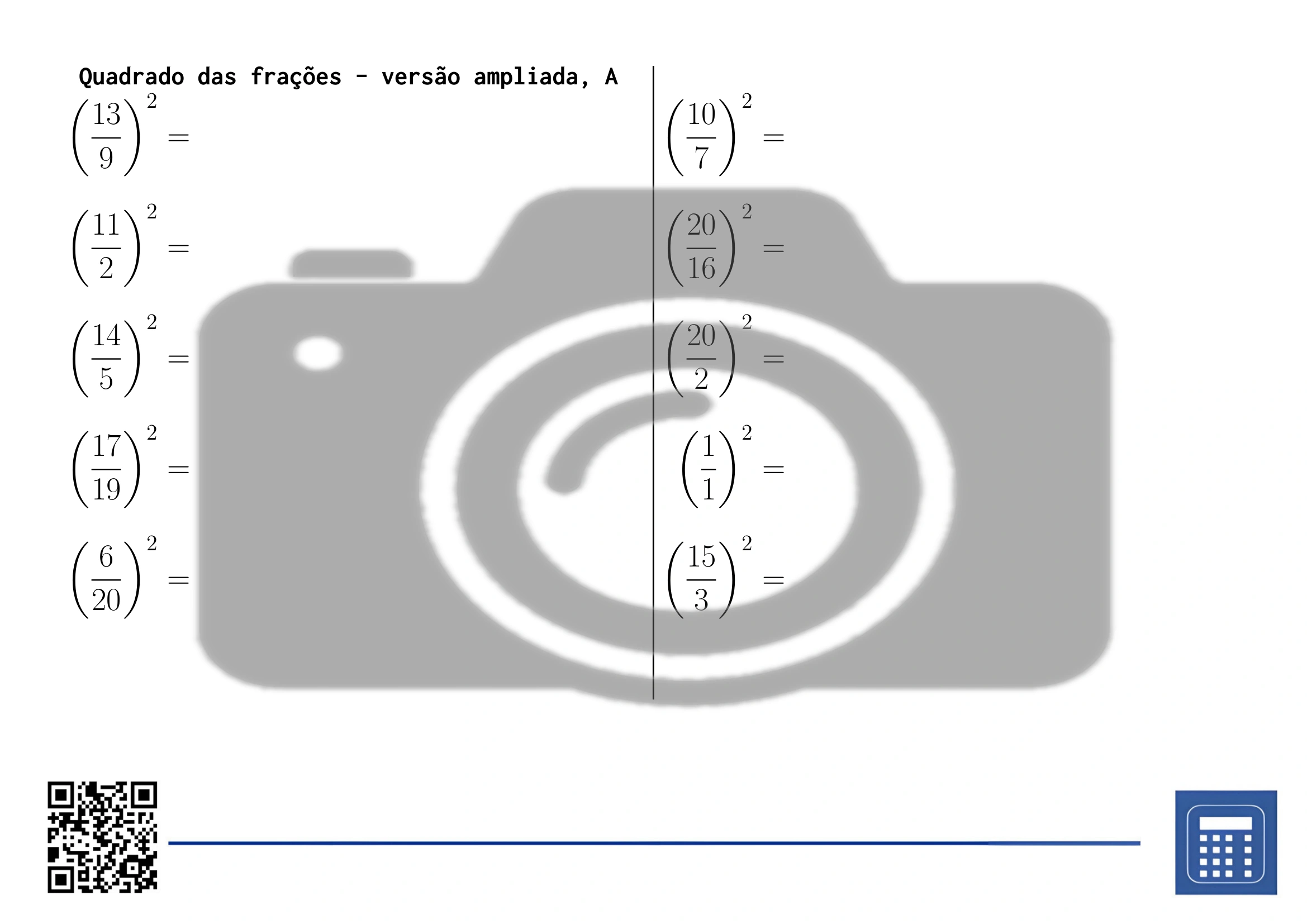 Folha de trabalho: Quadrado das frações - Image 3