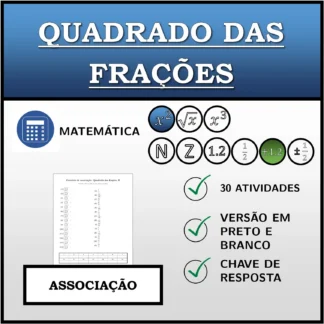 Exercício de associação: Quadrado das frações