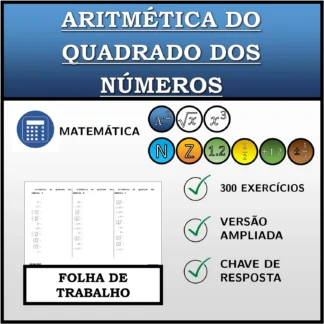 Folha de trabalho: Aritmética do quadrado dos números