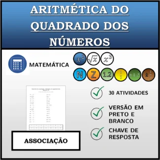 Exercício de associação: Aritmética do quadrado dos números