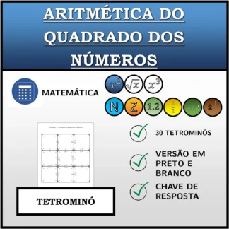 Tetromino: Aritmética do quadrado dos números
