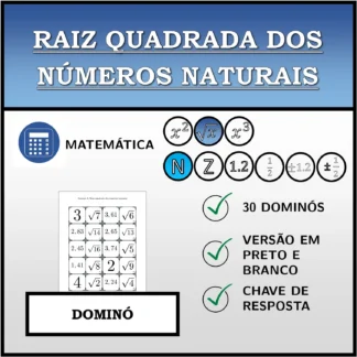 Dominó: Raiz quadrada dos números naturais