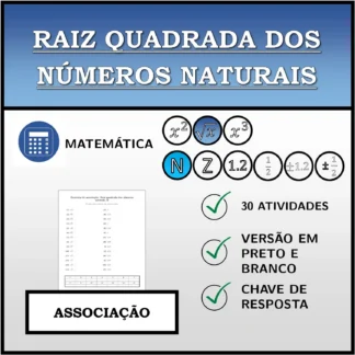 Exercício de associação: Raiz quadrada dos números naturais