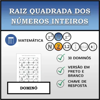 Dominó: Raiz quadrada dos números inteiros