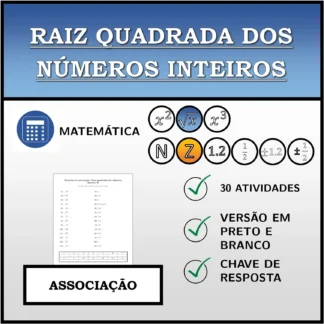 Exercício de associação: Raiz quadrada dos números inteiros